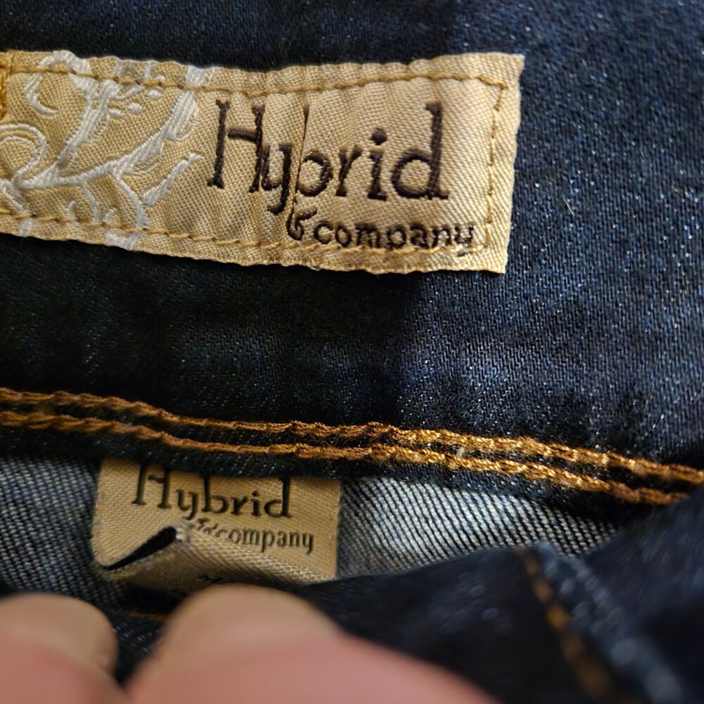 Hybrid & Company Distressed dark blue skinny jeans Size 15 - Picture 5 of 7